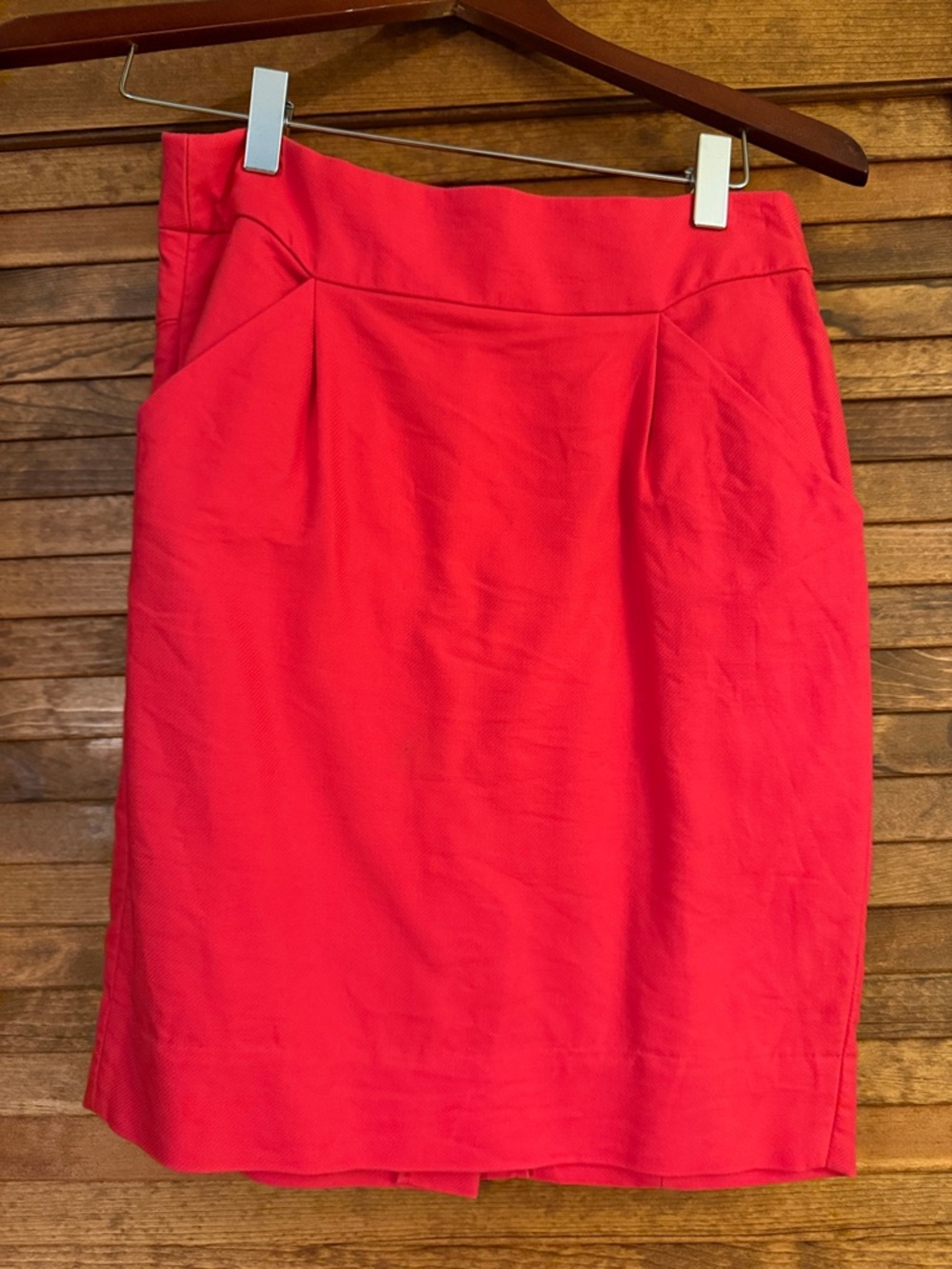 Classic Bright Pink Pencil Skirt - Women's Tailored Knit